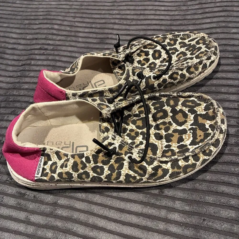 Hey Dude Girls Size Youth 2 Wendy Youth Cheetah Shoes